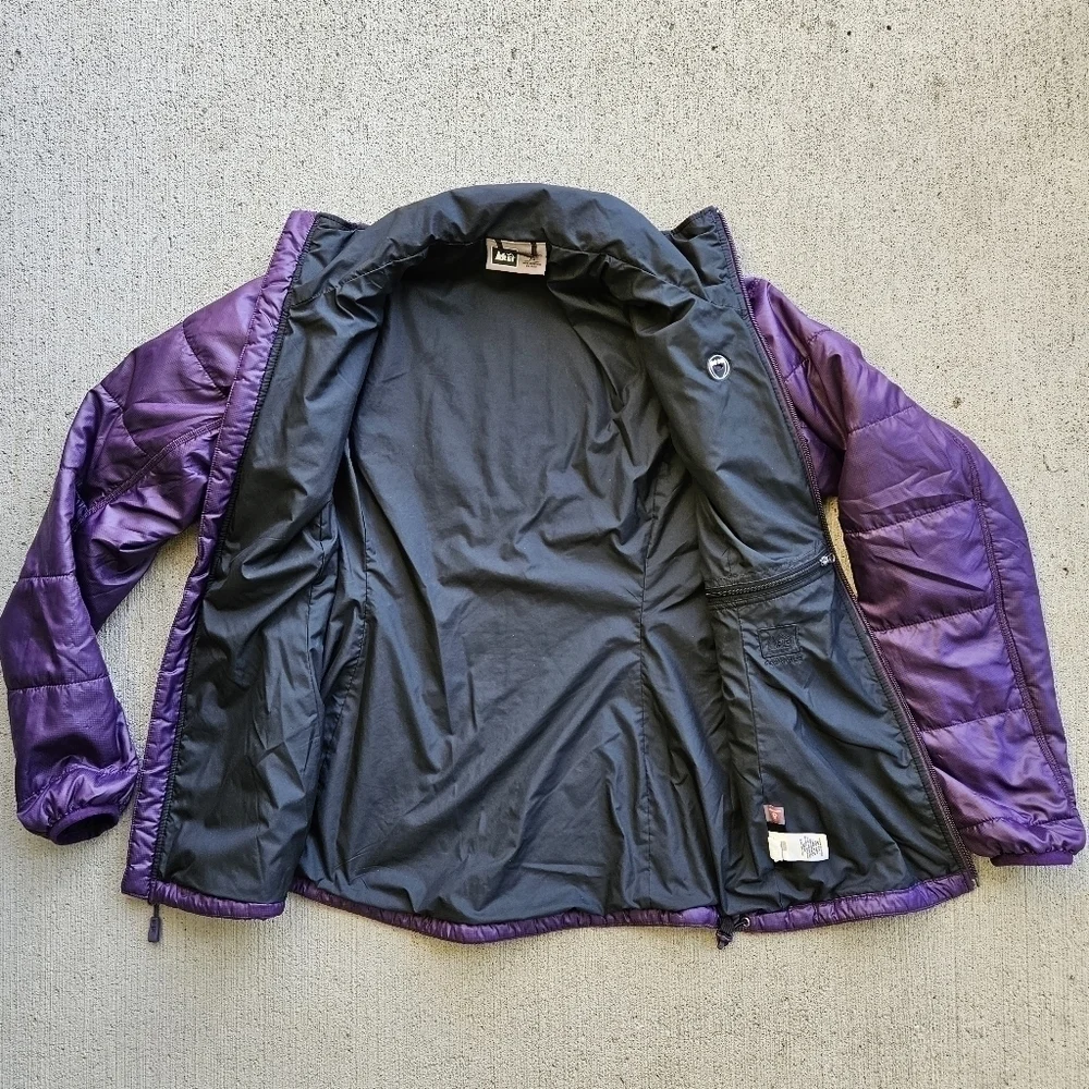 REI Revelcloud Purple Quilted Zip Jacket Packable Winter Puffer Coat Womens XS